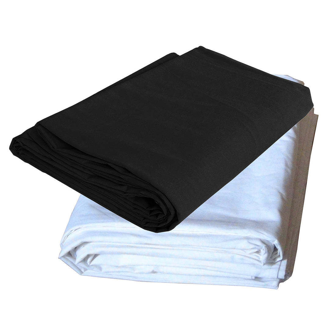 2X Fotostudio Stoff Hintergrund DynaSun W001 +W002 2,8x4m Weiss und Schwarz Dicke Baumwolle 140g/sqm