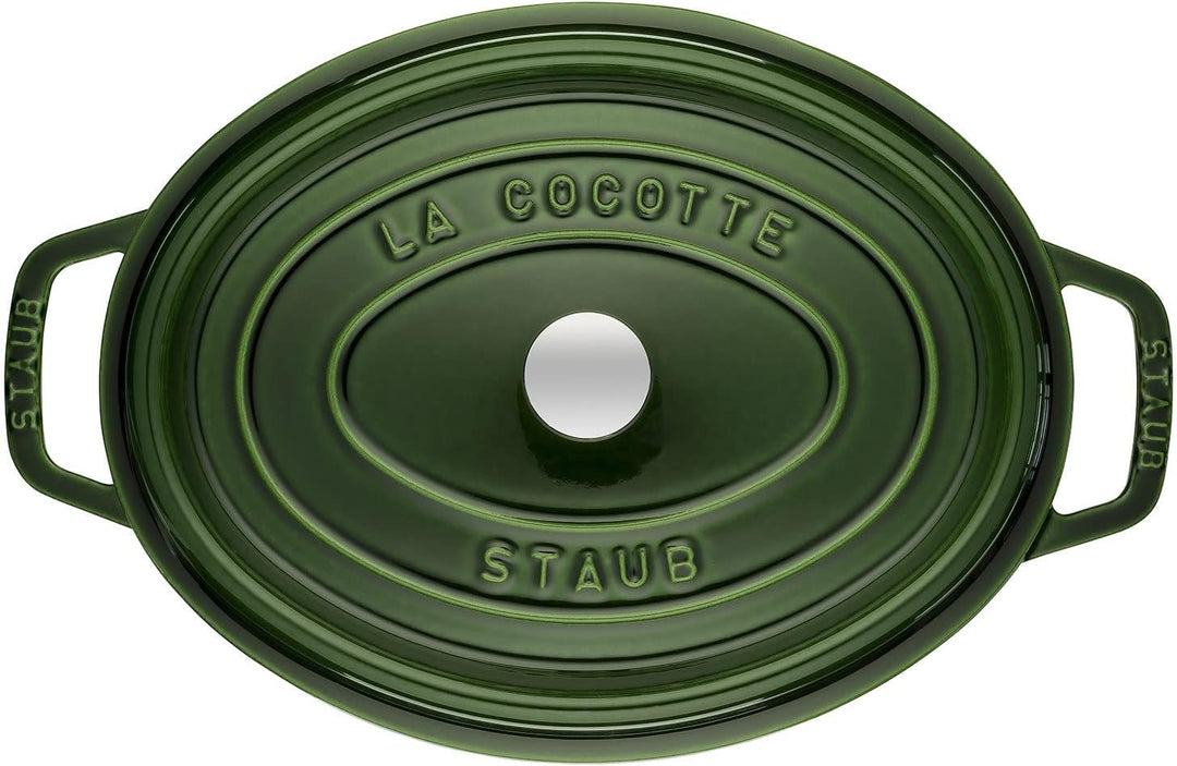 STAUB Gusseisen Bräter/Cocotte, Oval 31 cm, 5,5 L, Basilikum/Grün 31 cm