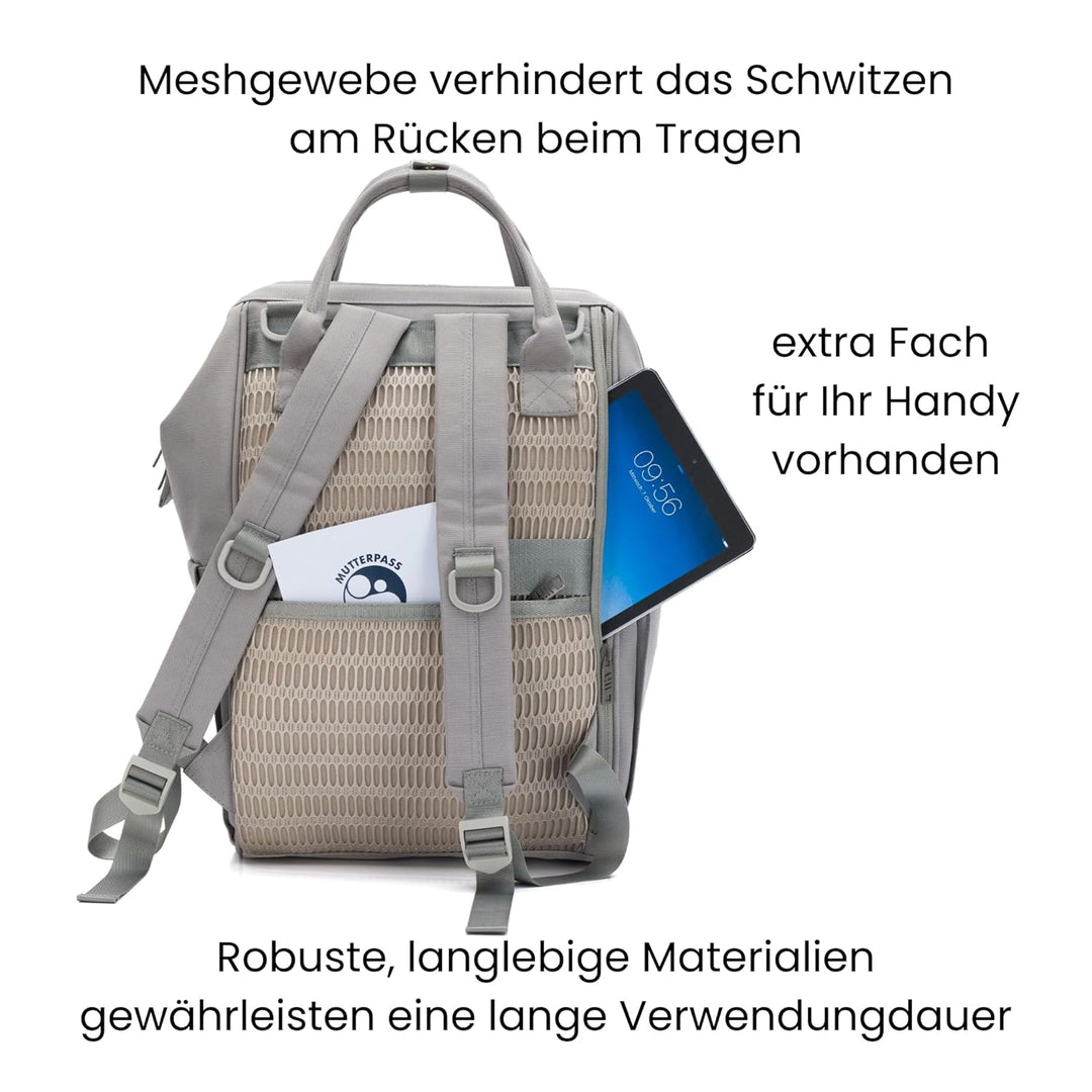 Fillikid Wickelrucksack Barcelona | Geräumiger & stylischer Rucksack mit vielen Fächern, isoliertem