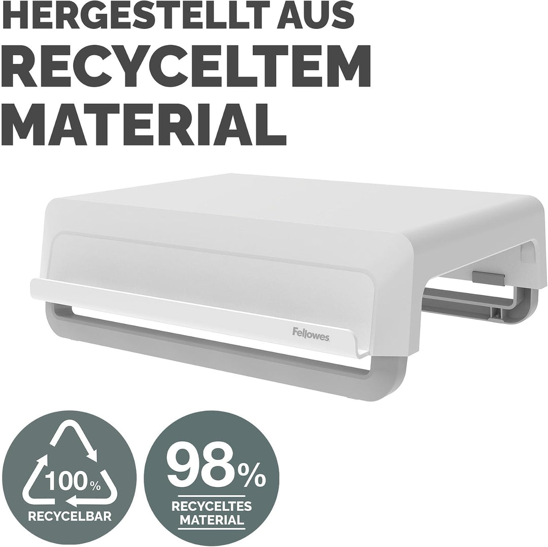 Fellowes Breyta™ Monitorständer für den Schreibtisch, 3 Höhenstufen, tragbar, ergonomisch verstellba