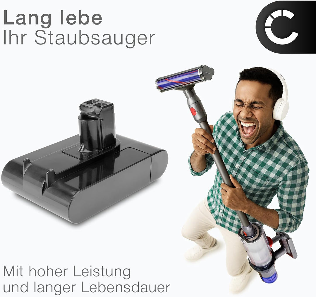 CELLONIC 1x Akku kompatibel mit Dyson DC30, DC31, 917083-07 | 1x, (1500mAh-22.2V-Lithium-Ionen), Sta
