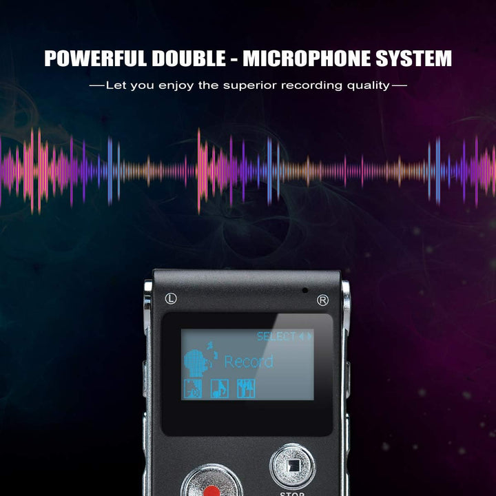 Lychee 8GB LCD Bildschirm Digitales Diktiergerät Aufnahmegerät Sprachaufnahme Audiorekorder Voice Re