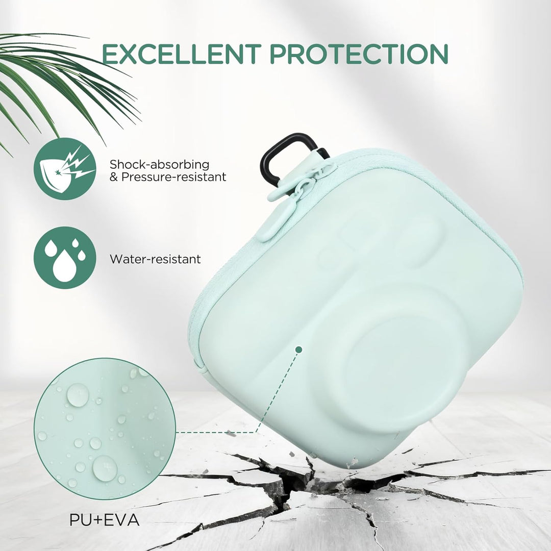 VINATO Eva Kameratasche für Mini 7+/8/9/11/12/40 wasserdichte Stossdämpfung Kamera Tasche mit Trager