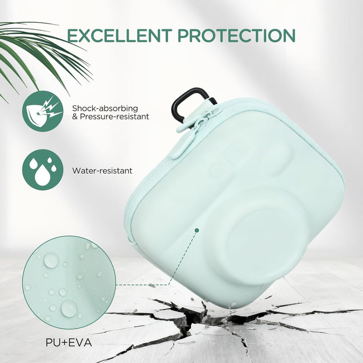 VINATO Eva Kameratasche für Mini 7+/8/9/11/12/40 wasserdichte Stossdämpfung Kamera Tasche mit Trager