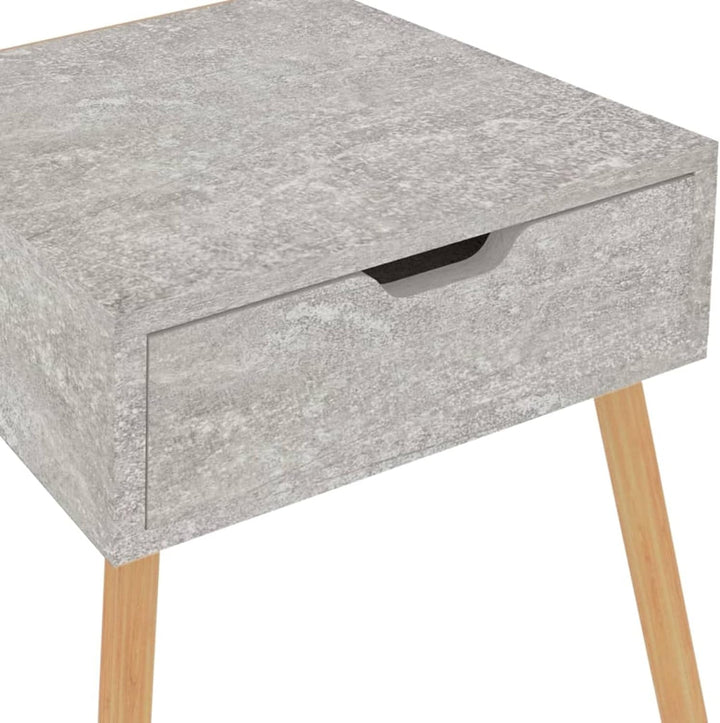 Gecheer 2X Nachttisch mit Schublade Nachtschrank Nachtkonsole Nachtkommode Schlafzimmer Schrank Komm