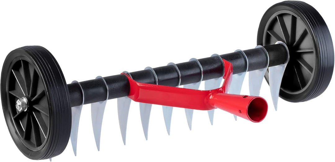 KADAX Rasenlüfter mit Rädern, Gartenkralle für Rasen, Garten, Moos, Schneidrechen aus Metall, manuel