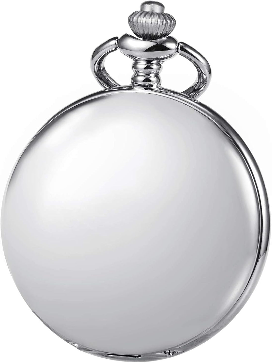 TREEWETO Taschenuhr Unisex Taschenuhr mit Kette Analog Mechanisch Handaufzug Doppelscharnier Antik R