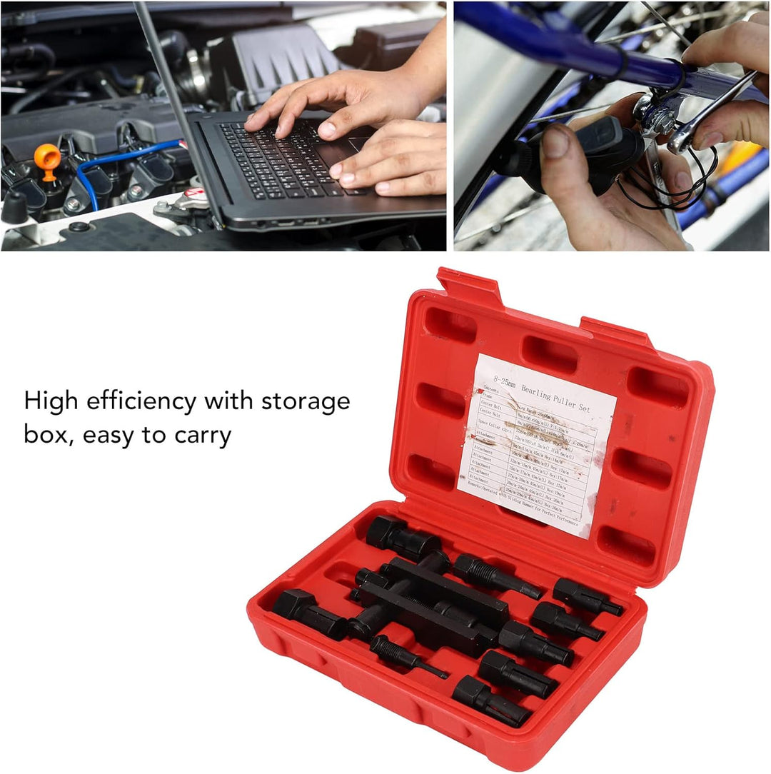 Asixxsix 10PCS Blind Inner Bearing Puller Hole Remover, Motorrad Innenlager Removal Tool Kit Inner B