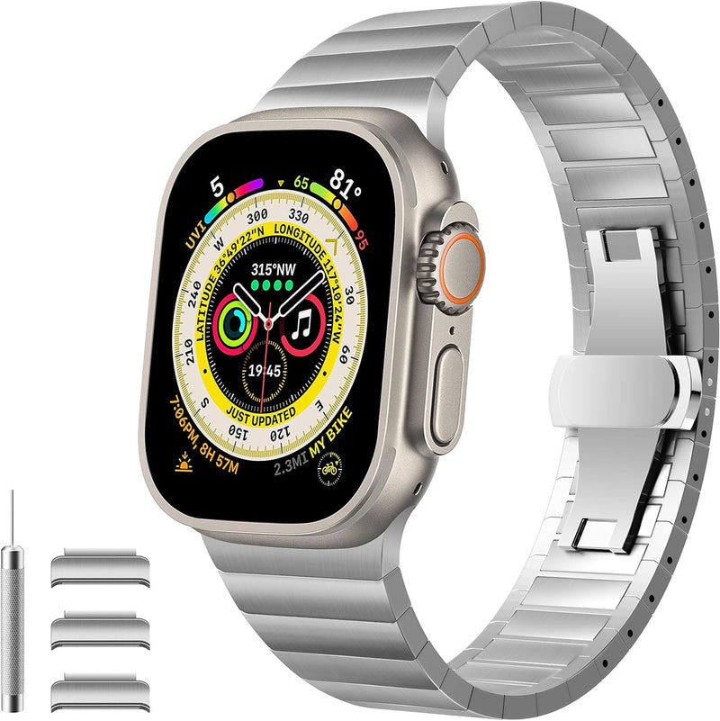 KSKSPE Armband für Apple Watch 49mm 45mm 44mm 42mm 41mm 40mm 38mm,Edelstahl Classic Upgrade Ersatzar