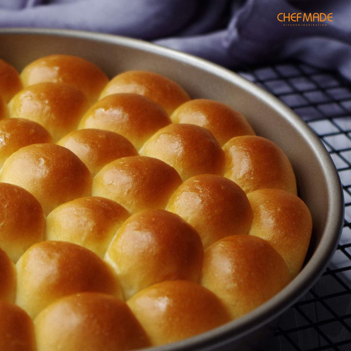 CHEFMADE 9-Zoll Runde Kuchen Pan, Nicht-Stick Deep Dish Backformen für Ofen Backen (Champagne Gold)