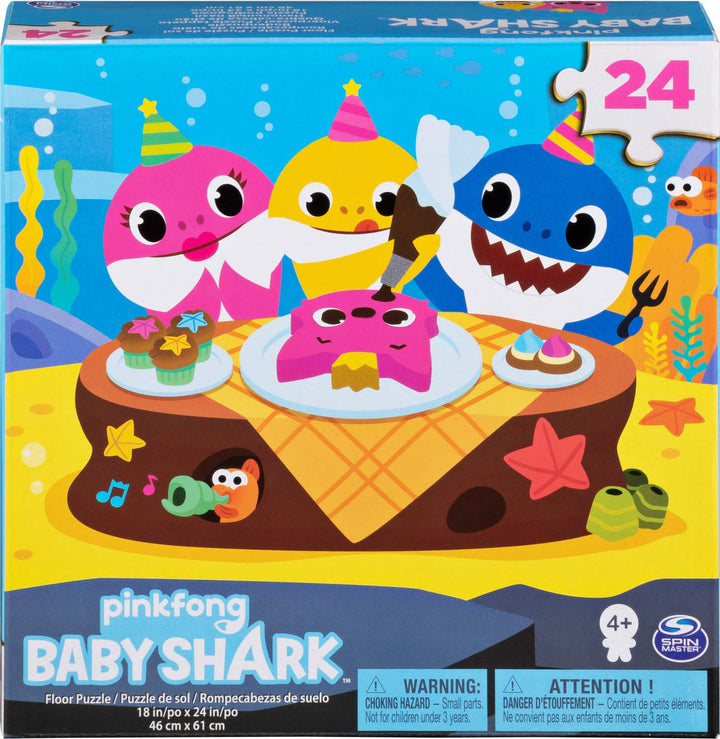 Cardinal Games 6053614 24pc Floor Puzzle Baby Shark Bodenpuzzle, 24 Teile, Mehrfarbig