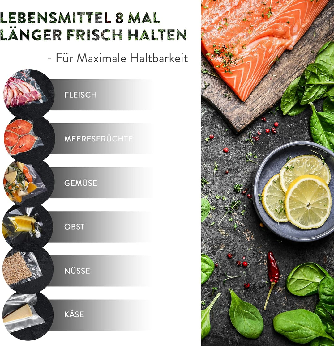 GustoVac Premium Vakuumbeutel, 100 Stk. 30x40cm Profi- Folienbeutel, Vakuumierbeutel für Vakuumierer