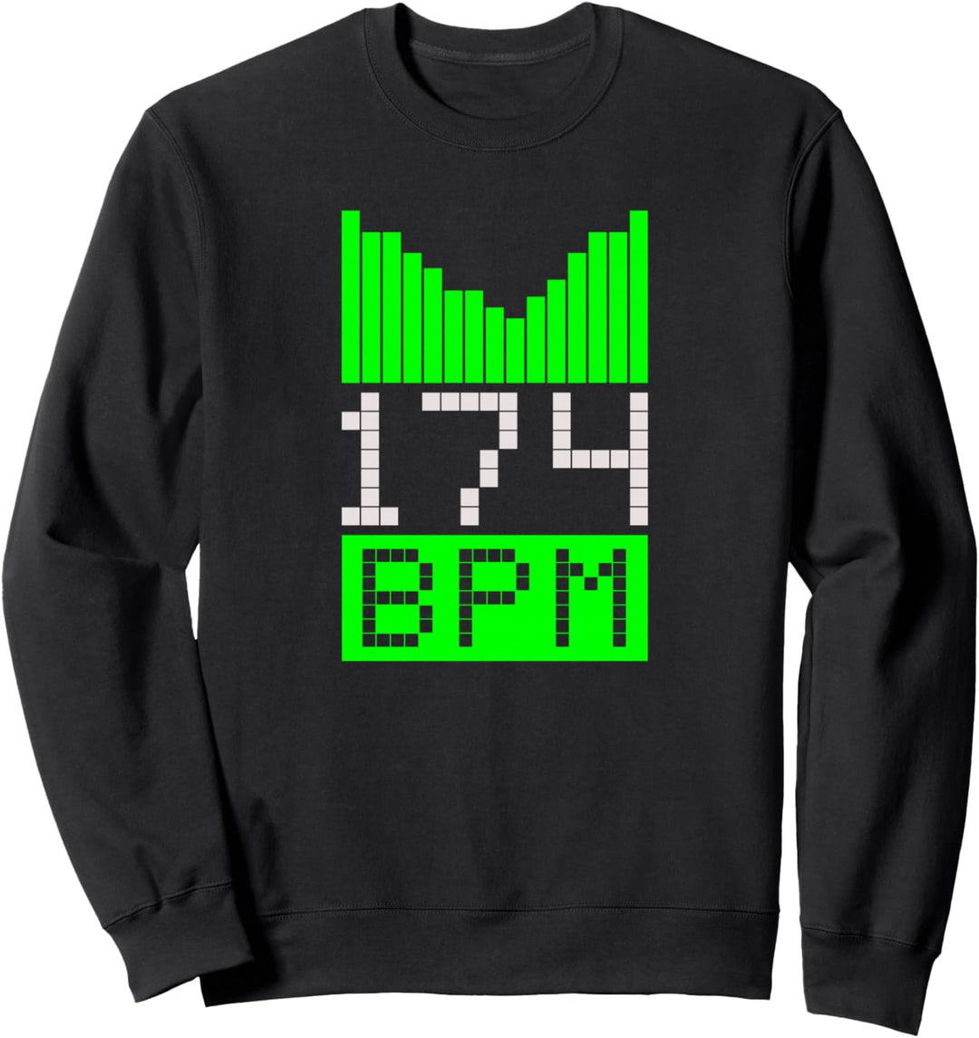 Drum & Bass 174 BPM - Jungle DNB Neurofunk DJ Party Festival Sweatshirt