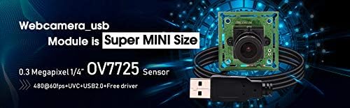G 60fps USB Kameramodul 0.3mp Webcam modul Weitwinkel VGA Webkamera,480P 3,6mm Objektiv USB mit Kame