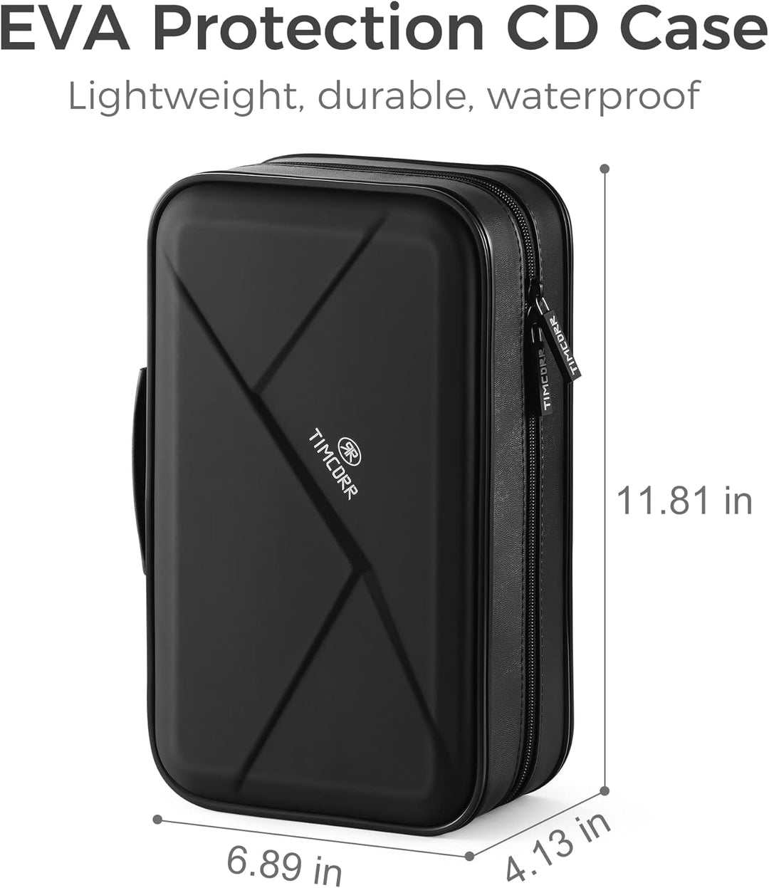 TIMCORR CD Tasche, CD Hülle DVD Halter Aufbewahrung: 144 DVD Hüllen Organizer tragbare Brieftaschen