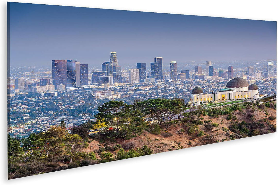 islandburner Bild auf Leinwand Los Angeles Kalifornien Usa Stadtzentrum Skyline Von Griffith Park Bi