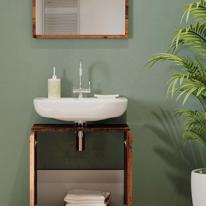 Vicco Badmöbel Set Kiko, Eiche rustikal, 2 Teile Eiche Rustikal Set 1, Eiche Rustikal Set 1