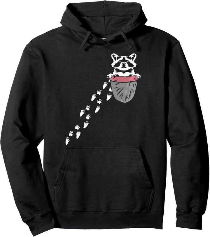 Wald Tier Trash Panda Brusttasche Niedliches Waschbär Pullover Hoodie