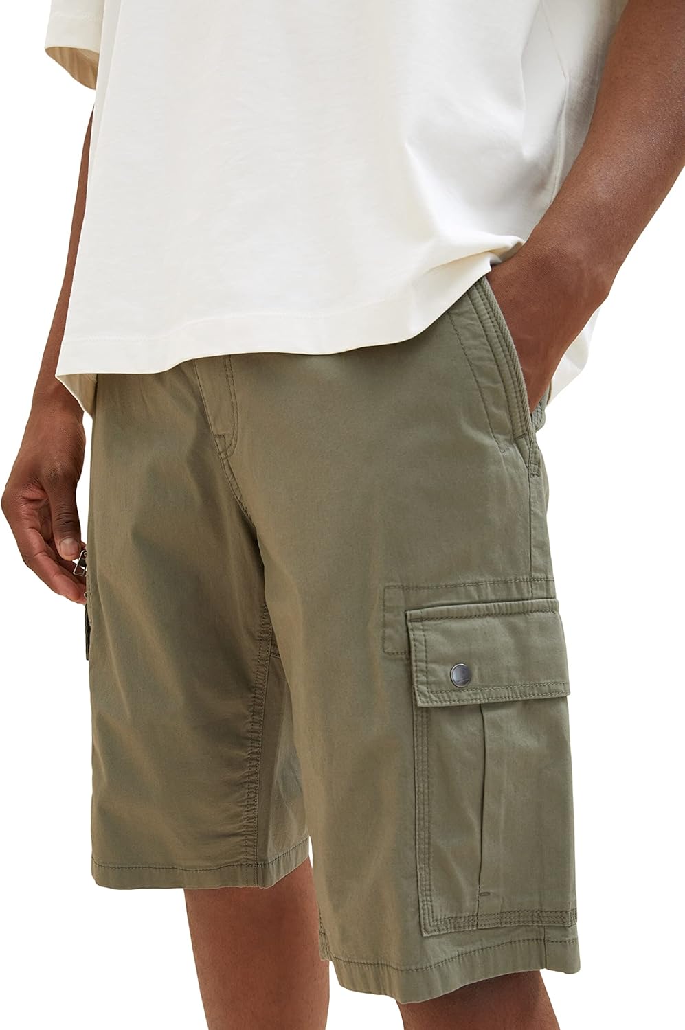 TOM TAILOR Herren Cargo Bermuda Shorts 34 10415 - Dusty Olive Green, 34 10415 - Dusty Olive Green