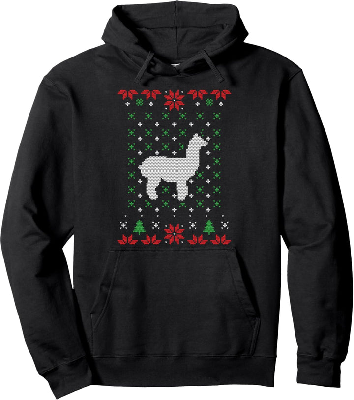 Ugly Christmas Sweater Lama Alpaka Weihnachten Geschenk Pullover Hoodie
