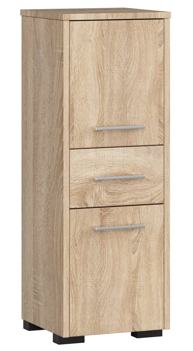 AKORD Badezimmerschrank schränke | Badezimmer kommode | FIN 85 2D1SZ, 2 Türen und 1 Schublade, B30 x