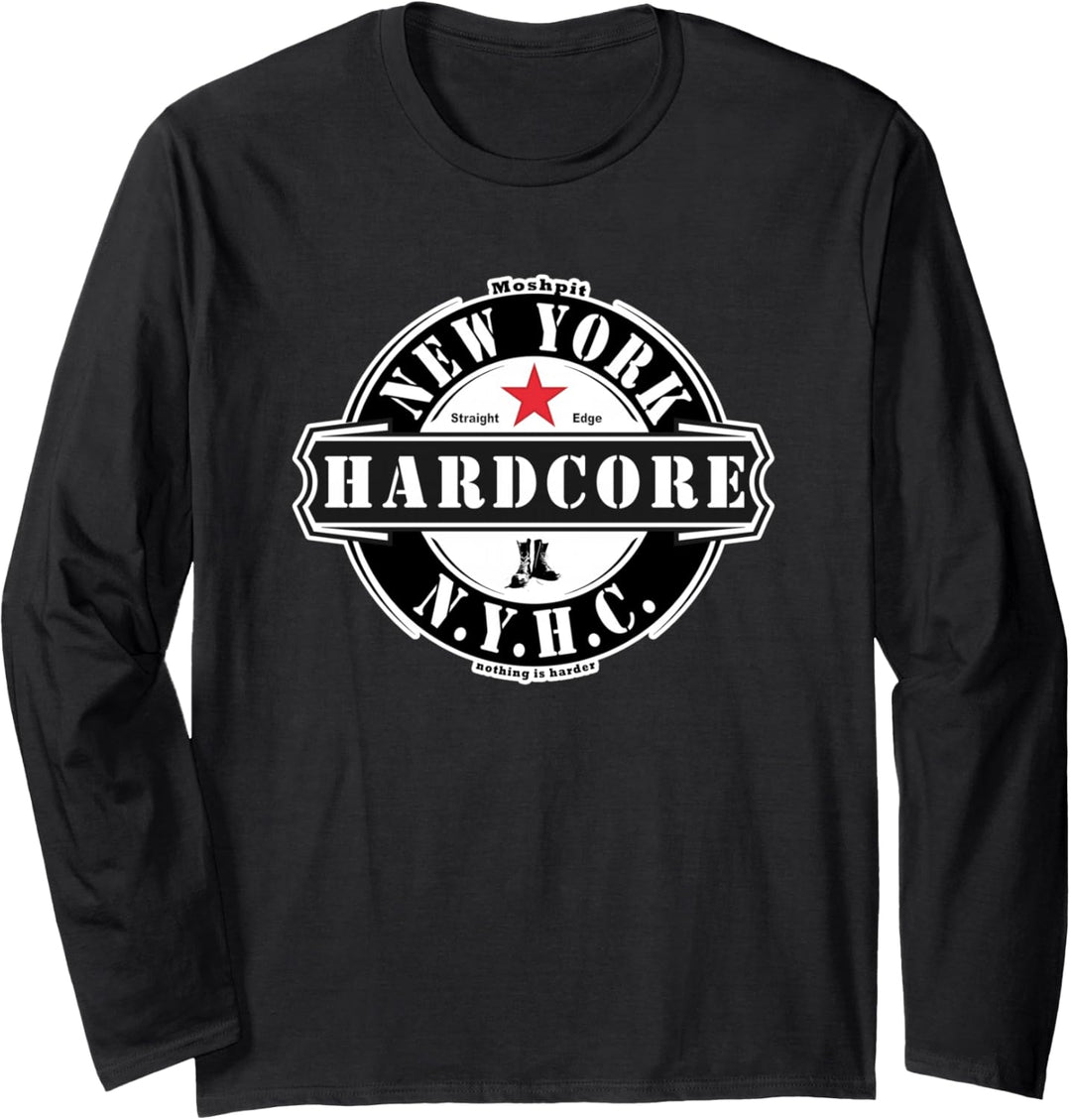 New York HARDCORE NYHC USA Straight Edge x vegane Streetwear Langarmshirt