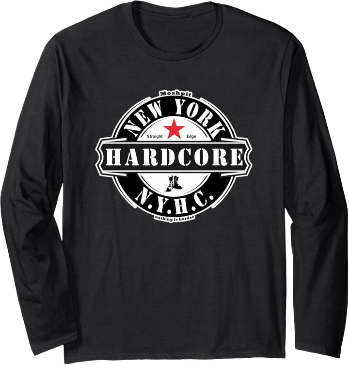 New York HARDCORE NYHC USA Straight Edge x vegane Streetwear Langarmshirt