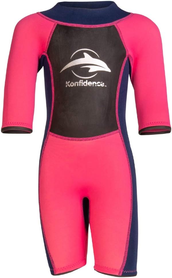 Konfidence Shortie Wetsuit Neopren Kinder Shortie Neoprenanzug PINK 11-12 Jahre (XL)