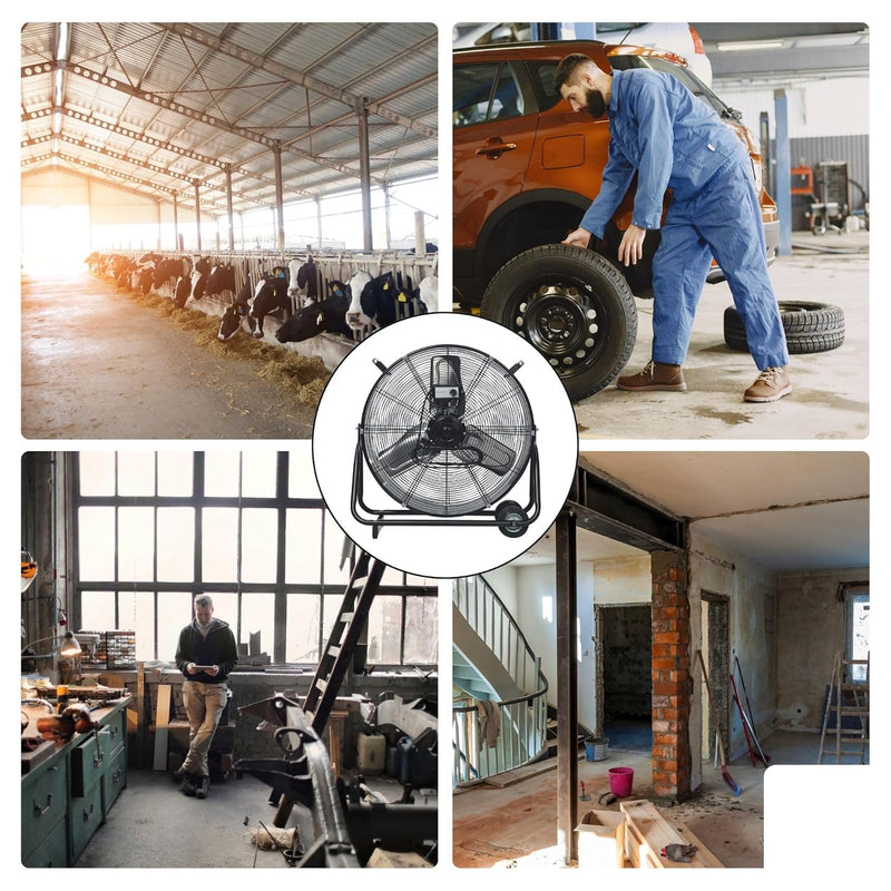 Perel TOOL173 Haushalts-Lamellenlüfter 330W Schwarz - Ventilatoren (Schwarz, 330 W, 220 - 240, 755 m