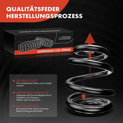 Frankberg 2x Federn Fahrwerksfeder Vorderachse Links Rechts Kompatibel mit A4 8K2 B8 2007-2015 A4 Av