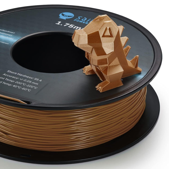 SainSmart TPU Filament 1.75, Caramel Flexible TPU 3D Druck Filament, Solid Color TPU, 1.75mm, 0.8kg,