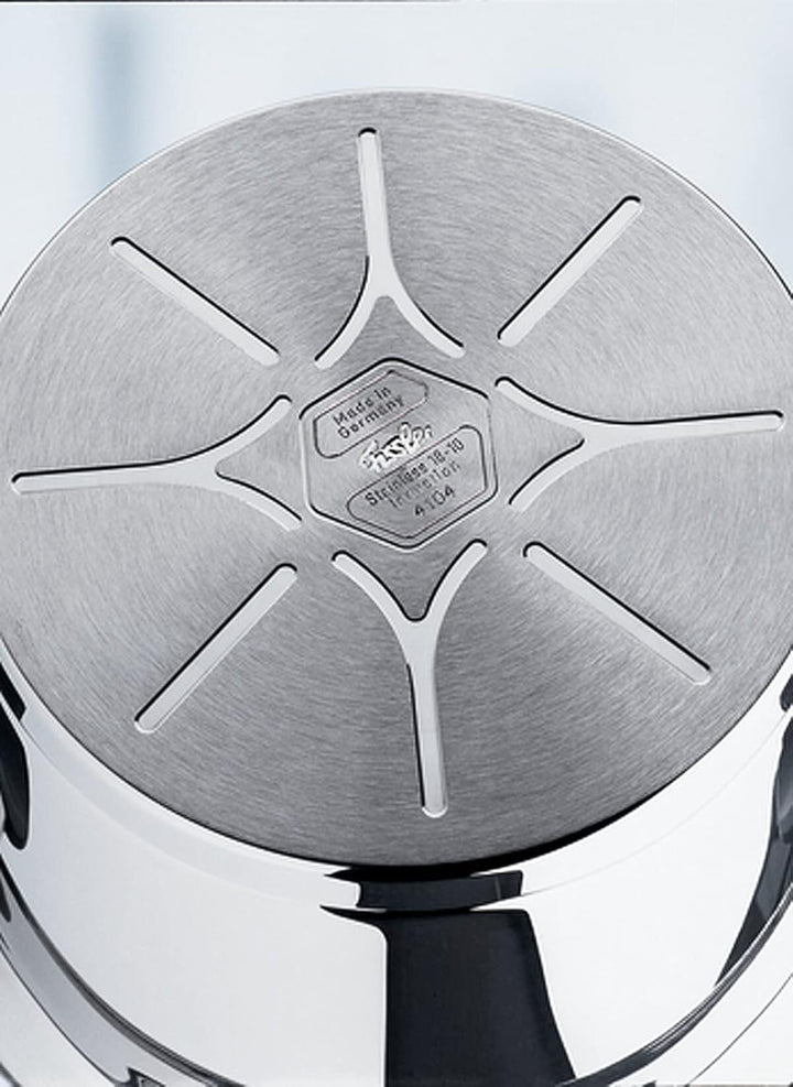 Fissler Intensa / Edelstahl-Topfset, 5-teilig,Töpfe mit Metall-Deckel (3 Kochtöpfe, 1 Bratentopf, 1