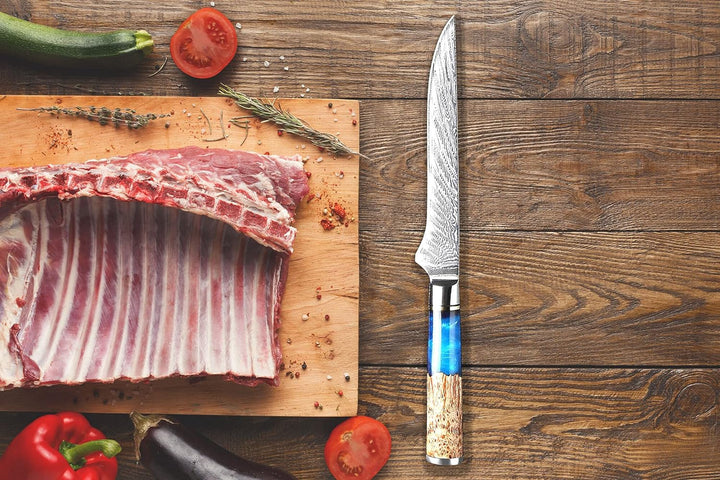 Filetiermesser Ausbeinmesser Extrem Scharf Stechmesser Unikater Holzgriff