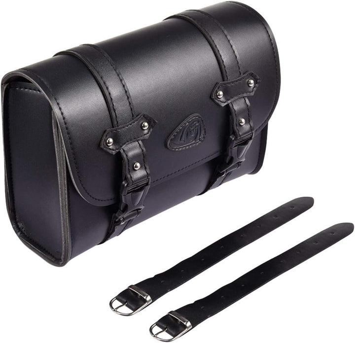 josietomy Motorrad Satteltasche aus Leder, Abnehmba wasserdichte Schwarz Universal Motorrad Seitenta