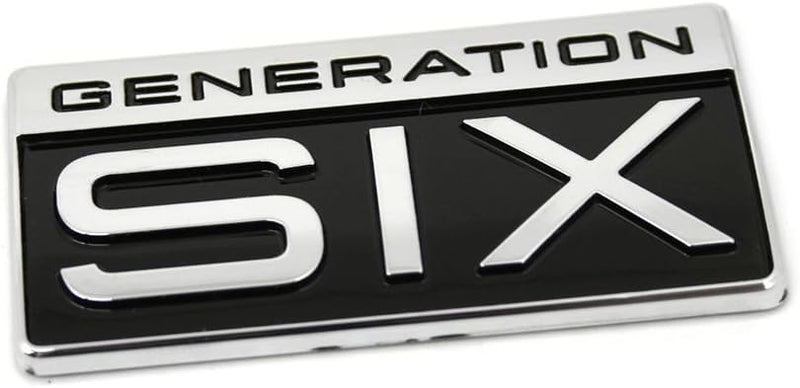 Generation Six Plakette T6 seitlich Logo Zeichen chrom