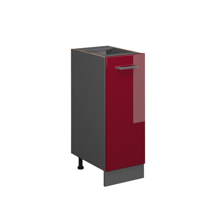 Vicco Apothekerschrank R-Line, Bordeaux Hochglanz/Anthrazit, 30 cm ohne Arbeitsplatte Bordeaux Hochg