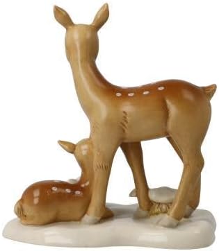 Goebel Figur Rehe im Schnee Winterwald, aus Steingut gefertigt, Höhe 14cm, 66-704-47-1