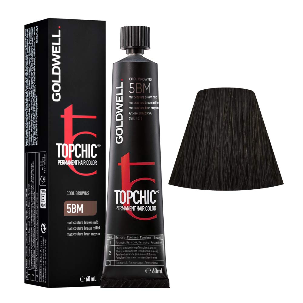 Goldwell Topchic Haarfarbe matt braun mittel 5BM, 1er Pack (1 x 60 ml) 5BM matt braun mittel 60 ml (