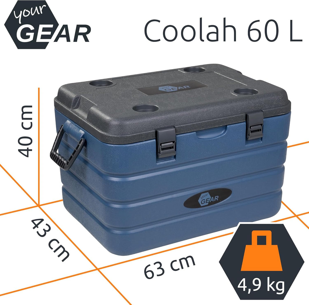 your GEAR Coolah Kühlbox - 4 Grössen - 10, 30, 40, 60 Liter - passiver Kühlbehälter, 47 Std. Kühllei