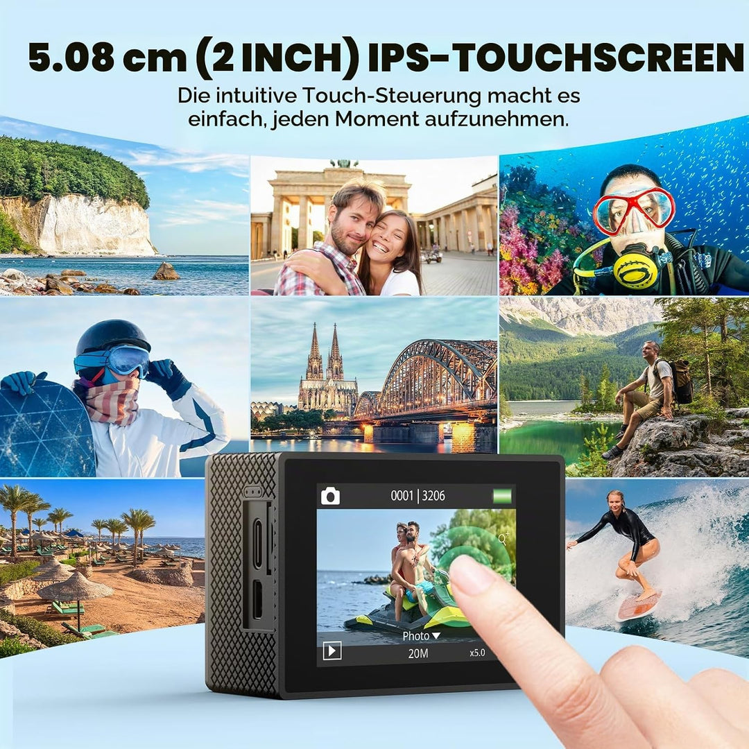 AKASO EK7000 Pro Action Cam 4K30FPS 20MP mit 64GB microSDXC Speicherkarte EK7000 Pro mit 64GB Speich