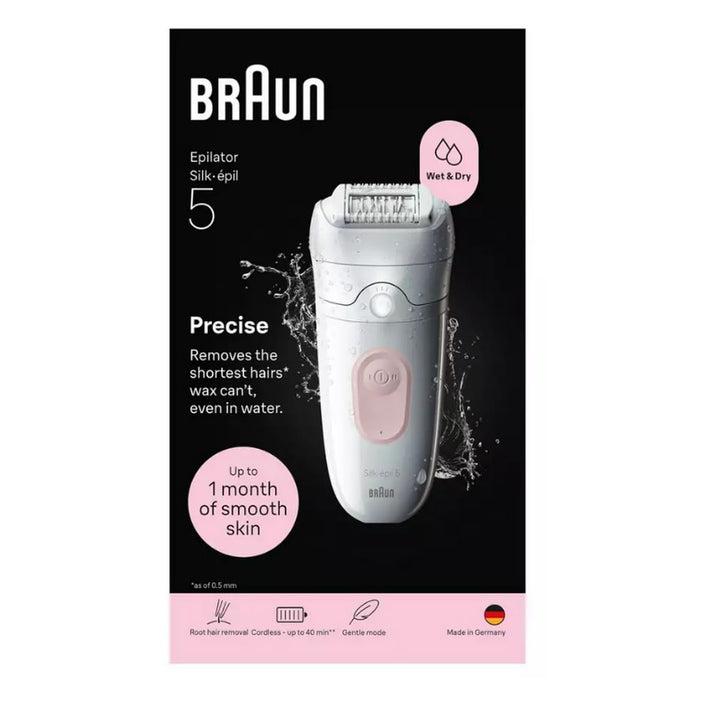 Braun Silk·épil 5, Epilierer nass &amp; trocken, einfache Haarentfernung, langanhaltende glatte Haut, 5-