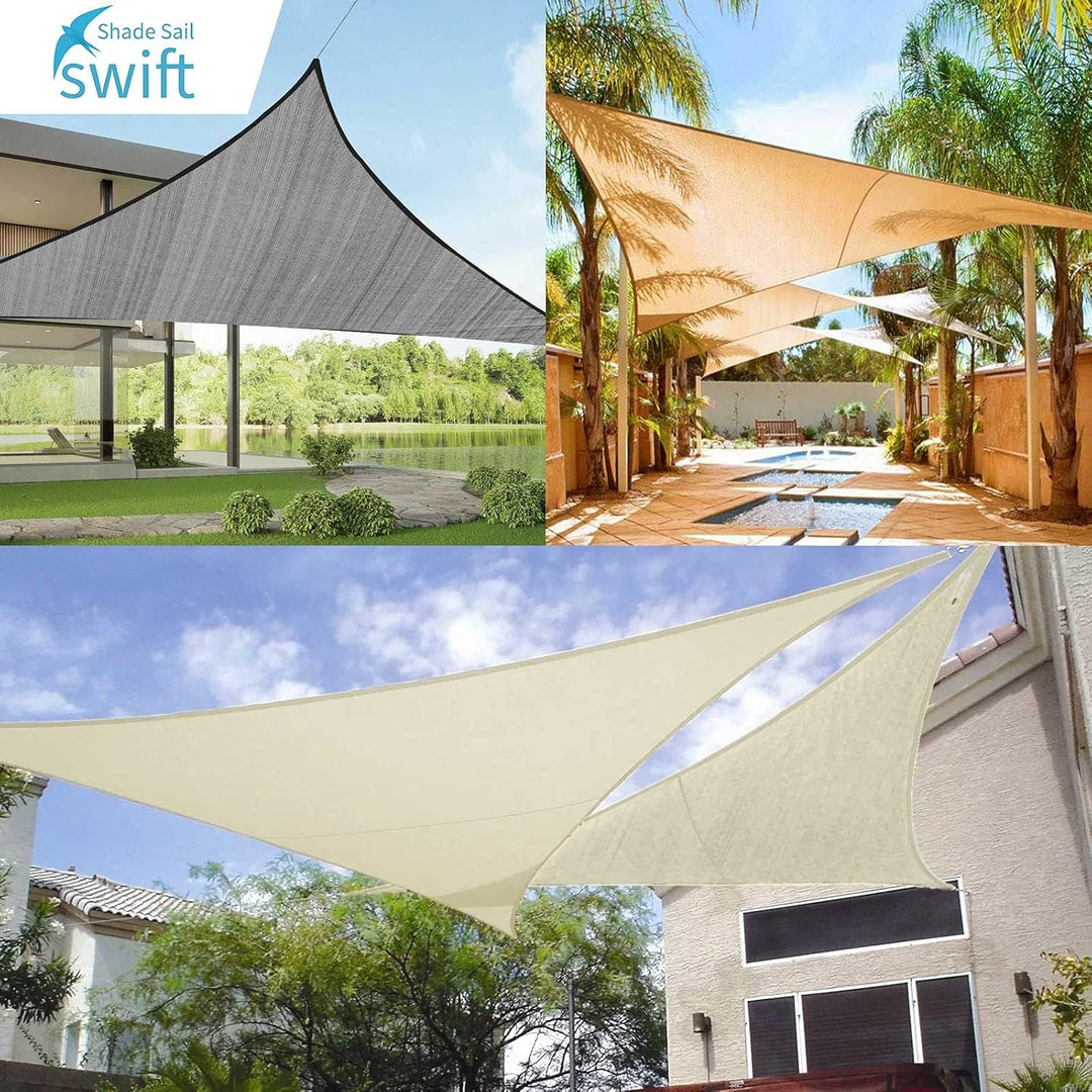 swift Sonnensegel Wasserdicht Dreieckig 3x3x3 Meter UV Schutz Polyester Wasserabweisend Dreieck 3x3x
