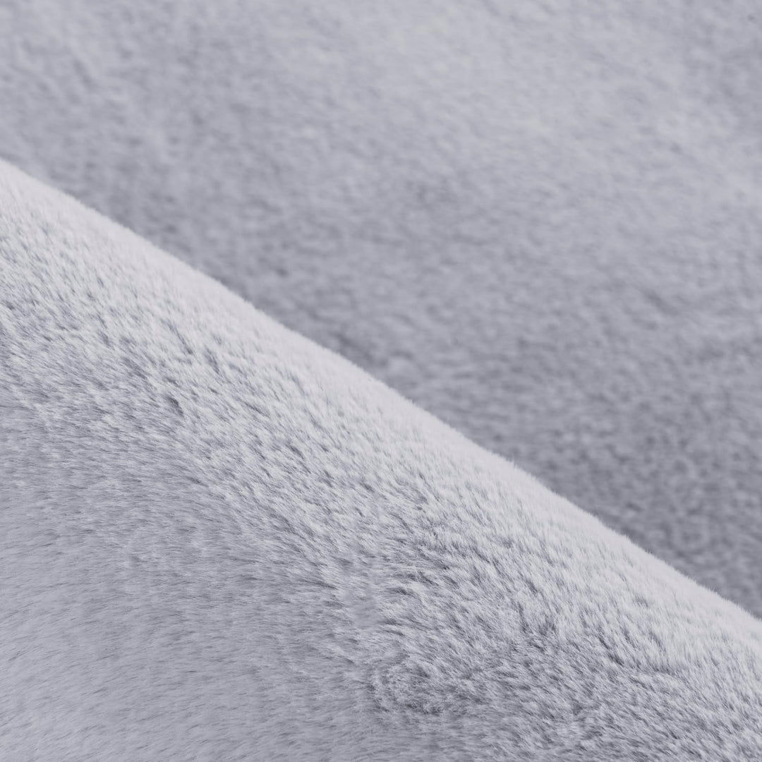 Carpetsale24 Teppich Wohnzimmer Einfarbig Modern Design 160 x 230 cm Silberfarbe - Hochflor Teppich