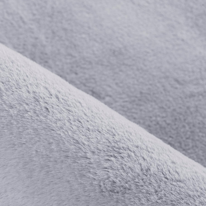 Carpetsale24 Teppich Wohnzimmer Einfarbig Modern Design 160 x 230 cm Silberfarbe - Hochflor Teppich
