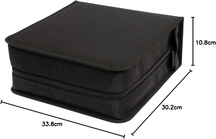 GOODS+GADGETS CD-Wallet/Mappe & DVD-Tasche aus robustem Nylon und Zwischenseiten aus Stoff, Disc-Org