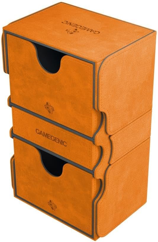 Gamegenic GGS20046ML Stronghold 200-Card Convertible Deck Box, Orange, Orange