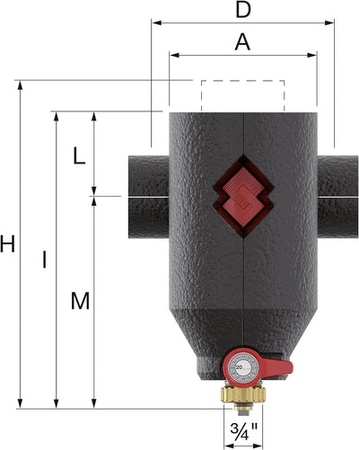 Flamco Clean Smart EcoPlus G 2" F Schlammabscheider mit EPP-Isoliermantel für Heizungs- und Kühlungs