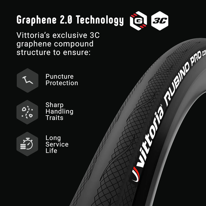 Vittoria Rubino Pro Control Faltreifen 700 x 25c Schwarz, 700 x 25c Schwarz