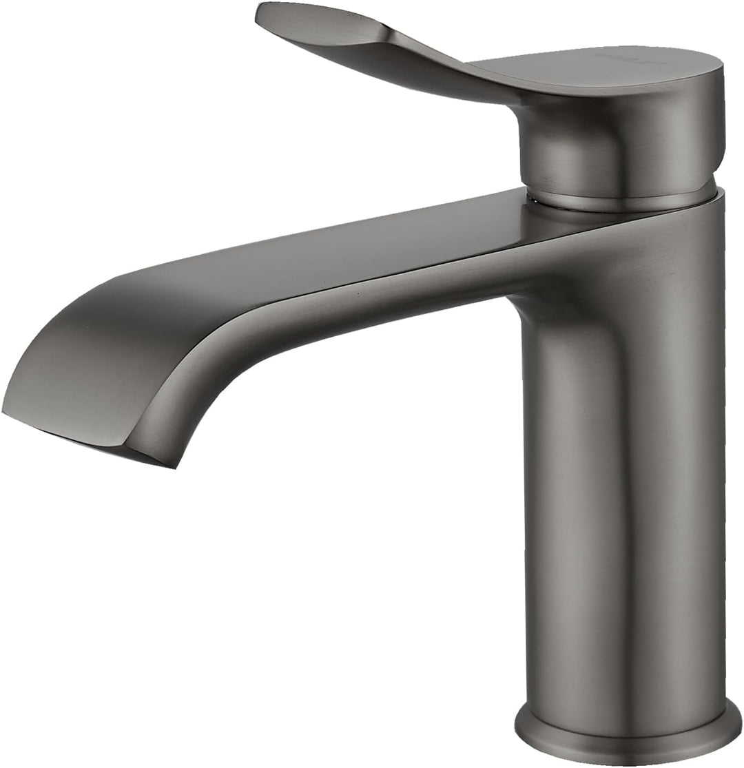 BELZ Wasserhahn Bad, Einhebel Waschtischarmatur mit Ablaufgarnitur, Waschbecken Armaturen, Armatur B