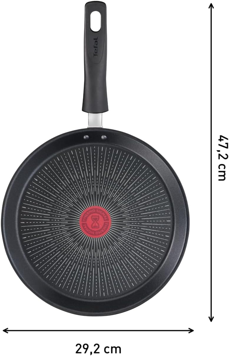 Tefal Unlimited On Crêpepfanne Induktion 28 cm, Pancake Pfanne mit kratzfester Titanium Antihaft-Bes